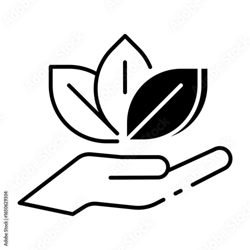 This Natural ingredient icon is suitable for Organic Product, etc.