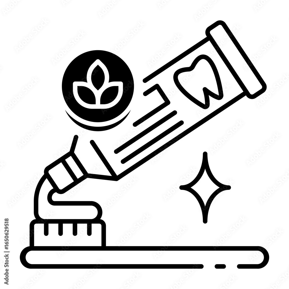 Fototapeta premium This Organic toothpaste icon is suitable for Organic Product, etc.