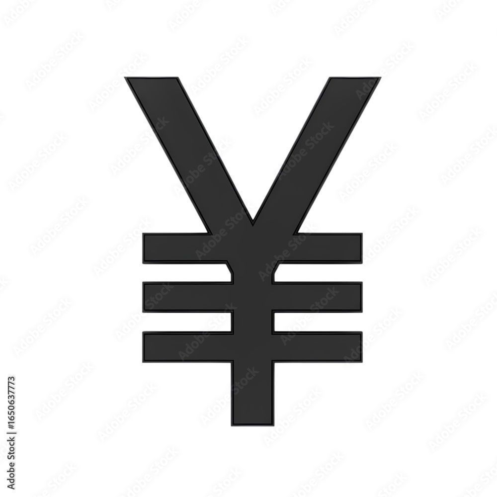 Obraz premium Yen Symbol: Japanese Currency Graphic