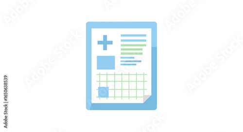 Medical Document Icon Representing Healthcare Information and Research