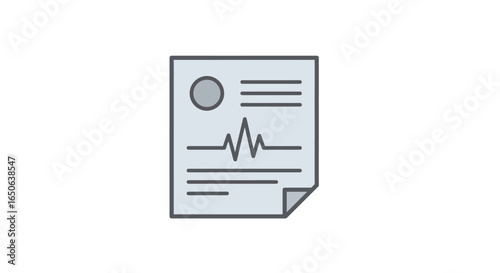 Medical Report Icon Health Analysis and Diagnostic Insights for Patient Care