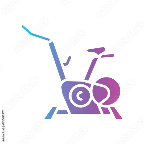exercise bike color glyph icon for digital and print projects.