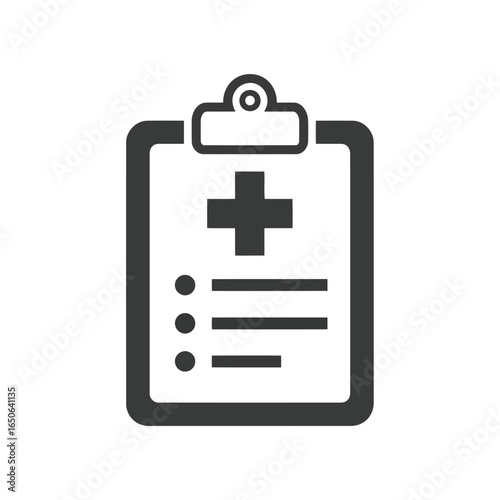 Vector illustration of medical record icon isolated on white background