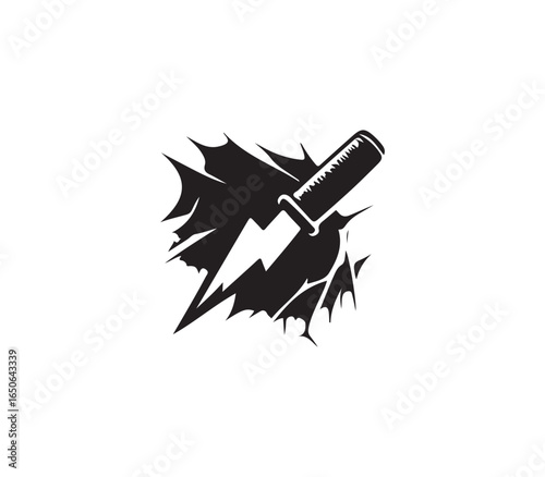Emergency knife or glass breaker icon vector illustration
