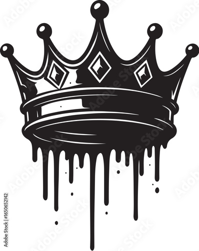 Simple line art crown design.