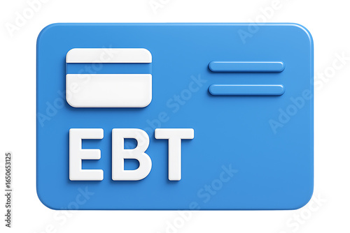 Minimalist 3D EBT Card Icon