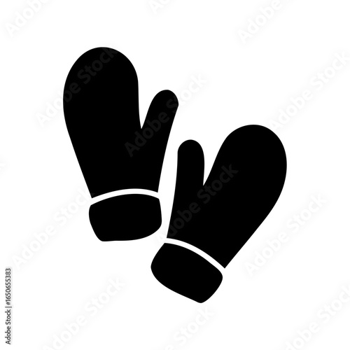 Vector illustration of a pair of warm and cozy winter mittens