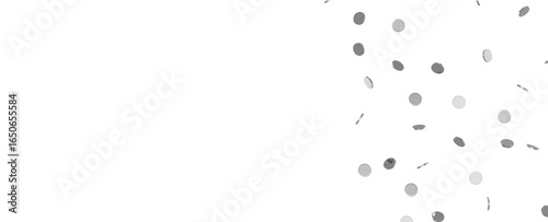 Vászonkép silver  Bliss: Exquisite 3D Illustration of Blissful silver Confetti