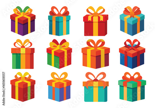 Colorful Gift Boxes Collection for Celebrations and Special Occasions