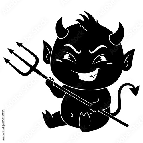 Halloween imp illustration