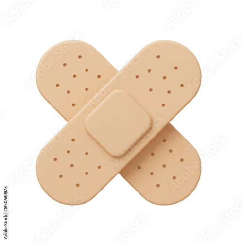 3D rendered bandage ready to heal wounds, healthcare concept, medical aid, and first aid.