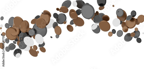 Multicolored paper confetti...