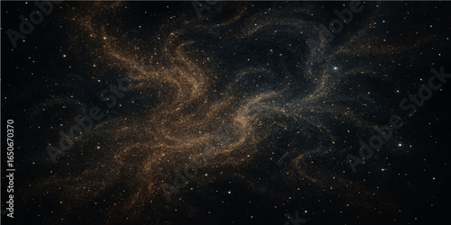 A stunning dark blue nebula with a deep starry sky background, illuminating a cosmos filled with bright galaxies and distant planets