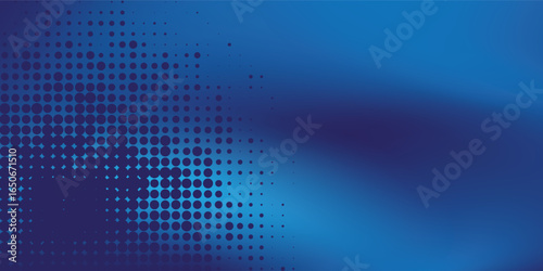 Modern navy blue color gradient with halftones background. vector art illustration