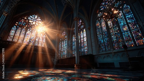 stained glass window in church