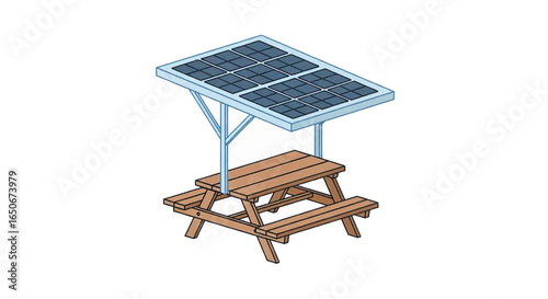 Solar-Powered Picnic Table Sustainable Outdoor Design