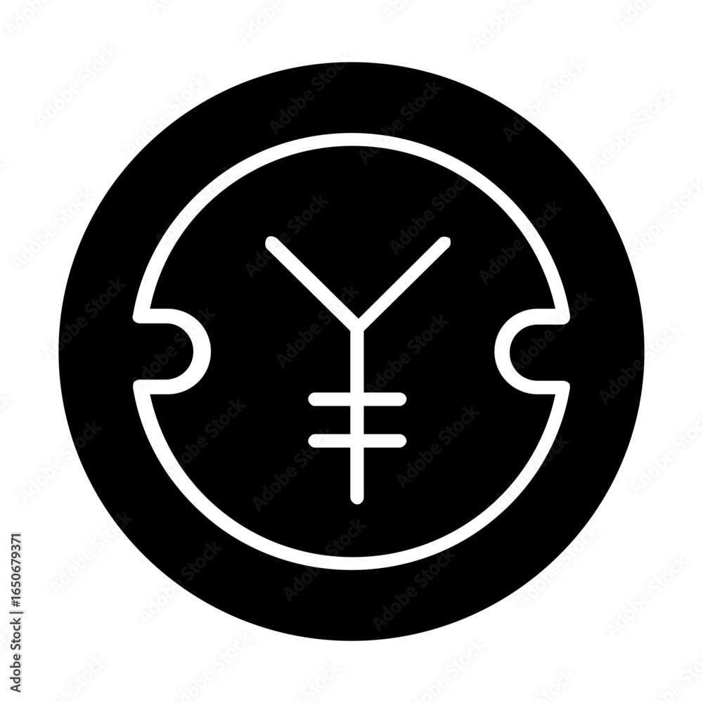 Fototapeta premium Yen Free Icon