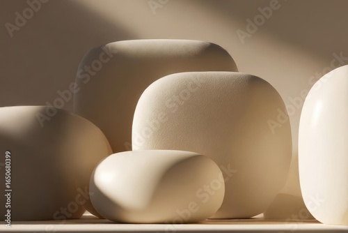 Abstract Minimalist Stone Shapes