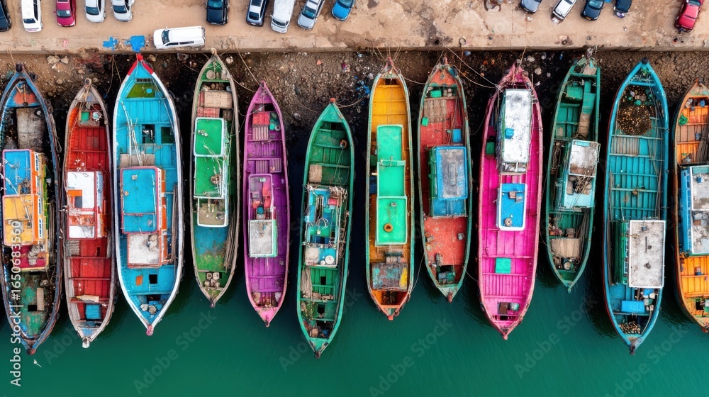 Fototapeta premium Traffic management action by road worker urban street image capture evening glow close-up view safety awareness