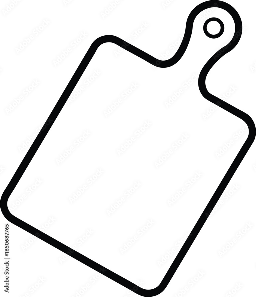 cutting board outline vector illustration on white background cutting board outline vector illustration on white background