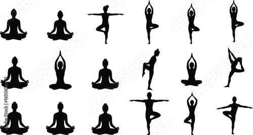 Silhouette skateboarder performing aerial jump trick, extreme sports skater action sequence, freestyle skateboarding motion, urban street stunt illustration, black skater design,
