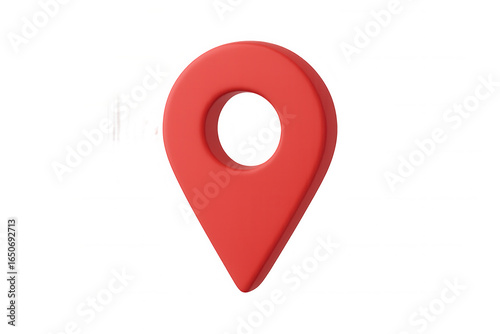 Free Download Red location pin pointing a specific spot on a transparent background, ideal for indicating places on maps or highlighting locations - GFXLoad
