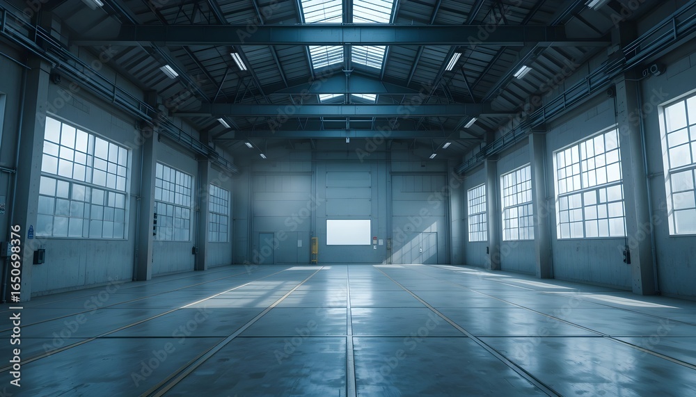 Cleared Industrial Space Symbolizing Fresh Start Cleared Industrial Space Symbolizing Fresh Start