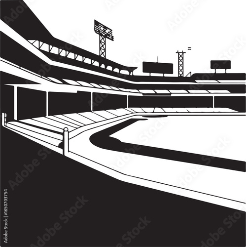Modern stadium architecture design for sporting events and entertainment