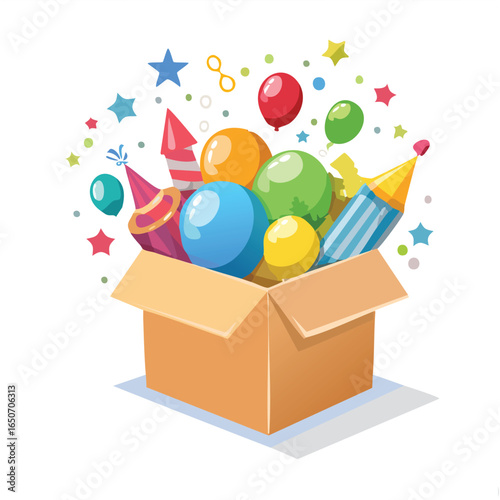 Birthday toy box