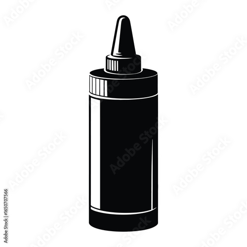 Glue Stick Silhouette, Vector, Illustration, Outline, Line Art, Icon, White Background.