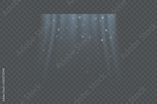 Abstract light blowing effect from air conditioner, air purifier or humidifier. Air conditioner with cold wind effect. Wind Wave Effect. Realistic movement of a thin stream of water
