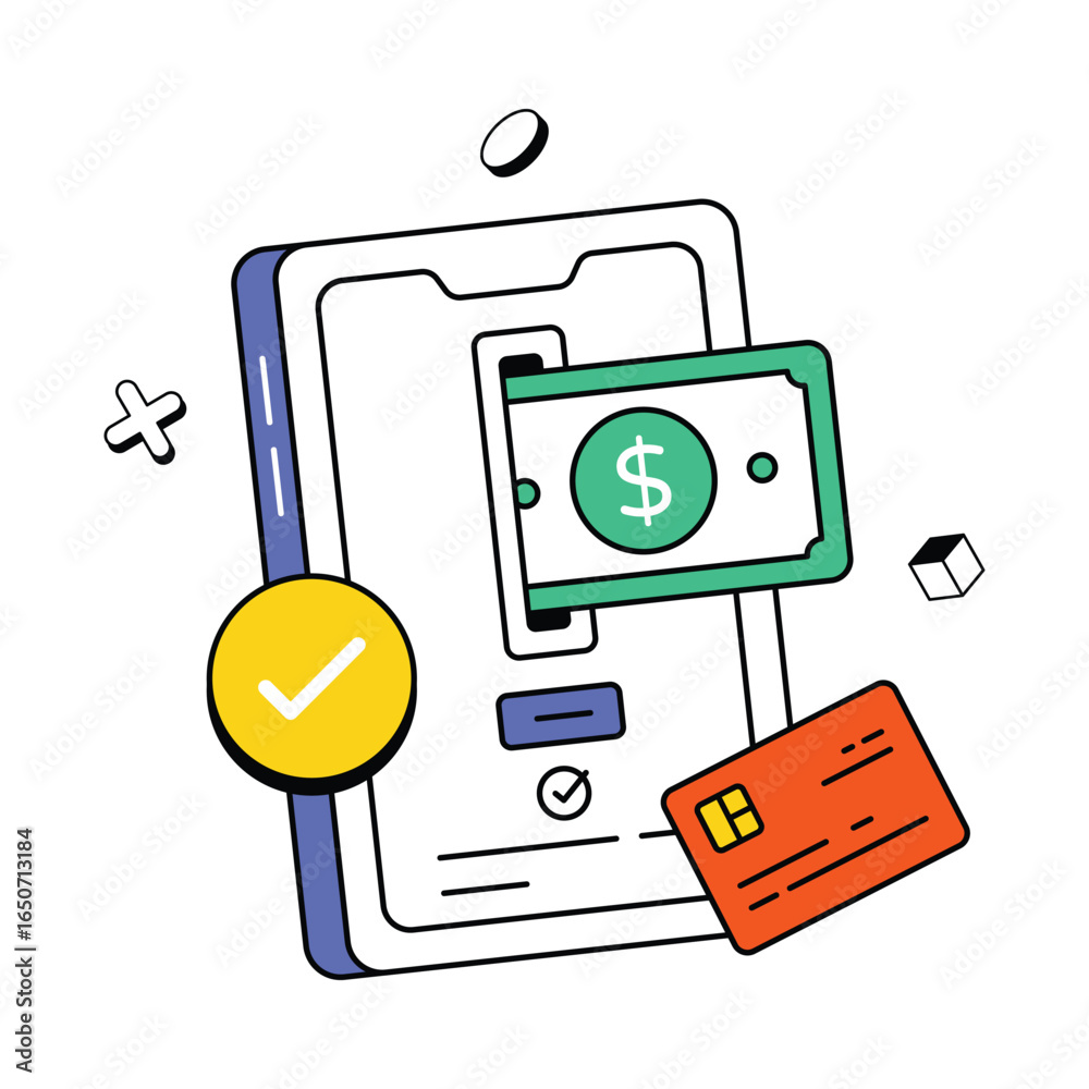 Add Money Flat illustration. EPS 10 File Add Money Flat illustration. EPS 10 File