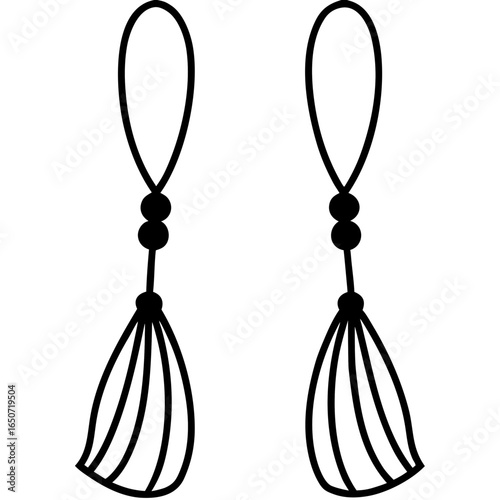 This Image Shows a Pair of Decorative Gold Tassels