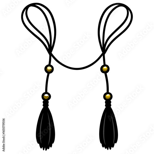 This Image Shows a Pair of Decorative Gold Tassels