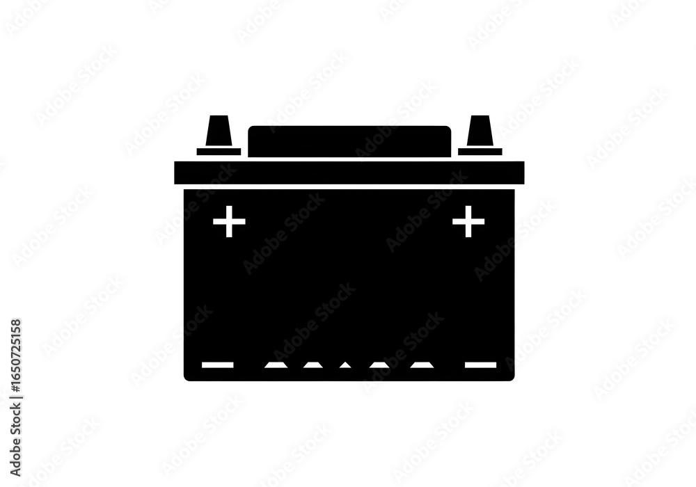 Isolated car battery icon simple automotive power supply vector Isolated car battery icon simple automotive power supply vector