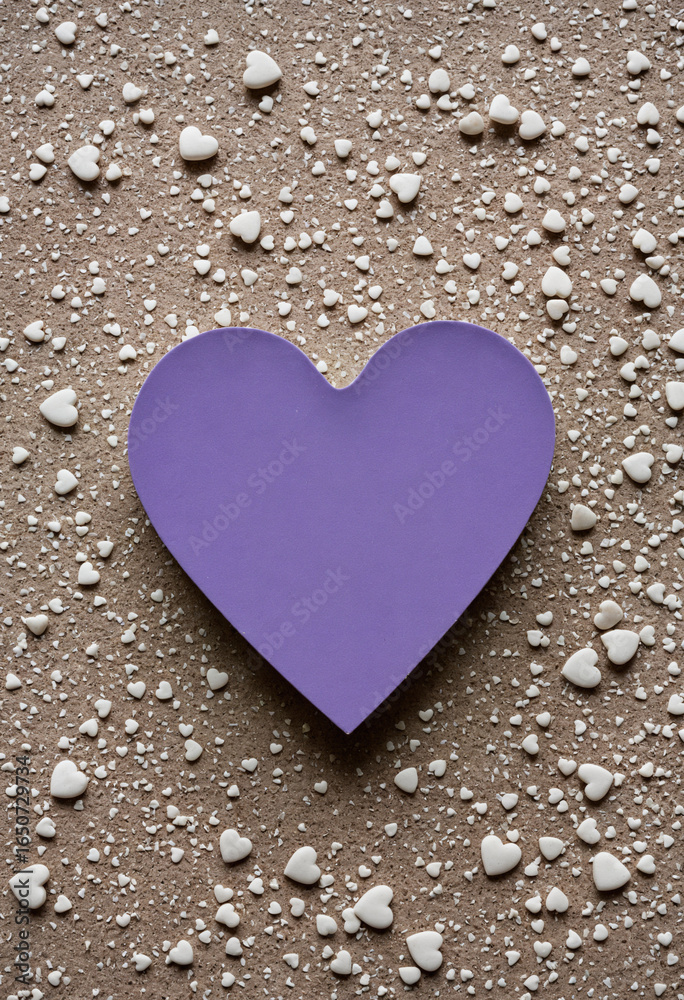 Fototapeta premium Palatinate purple quadrilaterals heart