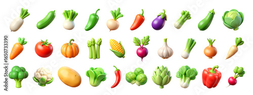 mixed vegetables icons
