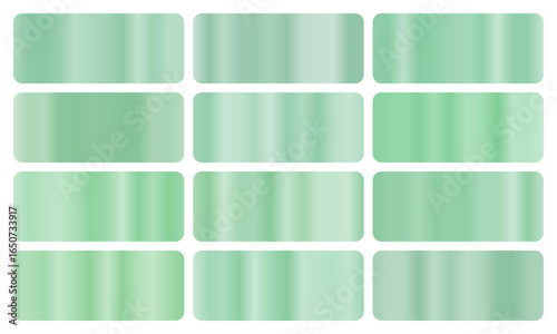 Spokojny gradient plynacy od delikatnej zieleni do mietowego, oddaje spokoj lak. Idealny do motywow przyrodniczych, aplikacji wellness i uspokajajacych projektow graficznych.