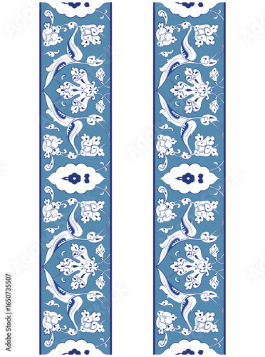 lock printed Batik Border vector