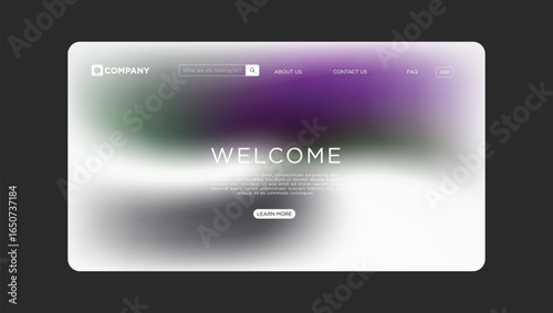 Modern website template inviting visitors to explore services with smooth gradient background