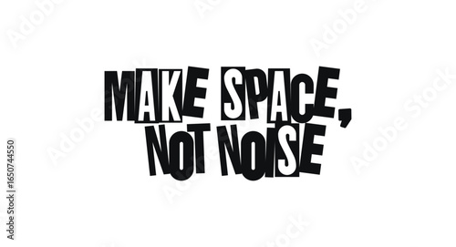 Minimalist Bold Quote For Focus And Mental Clarity. Perfect For Posters, Tech Teams, Office Walls, Or Self-Care Content. Create Calm And Purpose. Vector Illustration.