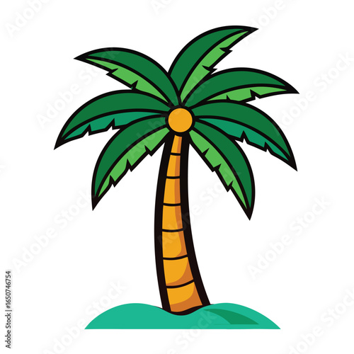Serene Beachside Palm Icon

