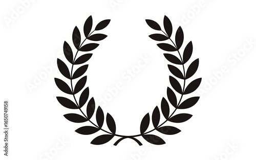 Laurel wreath on white background