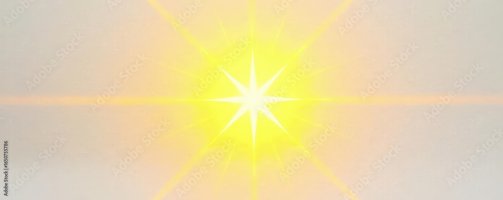 Obraz premium Bright yellow starburst radiating outwards on pure white background, background, space, yellow
