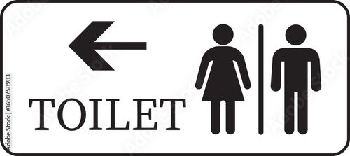Toilet Icon.square toilet signs collection, male, female and neutral gender, vector Illustration.Public bathroom pictogram. Male and female gender silhouette for lavatory door.