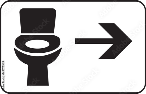Toilet Icon.square toilet signs collection, male, female and neutral gender, vector Illustration.Public bathroom pictogram. Male and female gender silhouette for lavatory door.