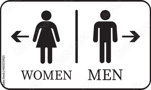 Toilet Icon.square toilet signs collection, male, female and neutral gender, vector Illustration.Public bathroom pictogram. Male and female gender silhouette for lavatory door.