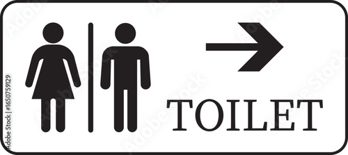 Toilet Icon.square toilet signs collection, male, female and neutral gender, vector Illustration.Public bathroom pictogram. Male and female gender silhouette for lavatory door.