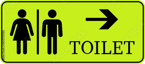 Toilet Icon.square toilet signs collection, male, female and neutral gender, vector Illustration.Public bathroom pictogram. Male and female gender silhouette for lavatory door.