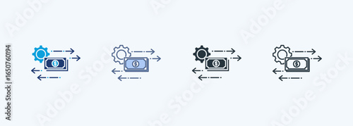 Cash Flow Management Multiple Style Icon Collection